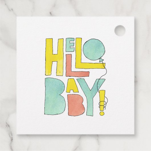 ハローベビーへようこそ生まれたばかりの新生児誕生 フェイバータグ (裏面)