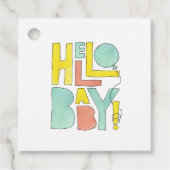 ハローベビーへようこそ生まれたばかりの新生児誕生 フェイバータグ (正面)