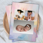 ハローベビーアーチフォトコラージュガールズ誕生 案内状