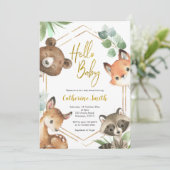 ハローベビーウッドランドベビーシャワー招待状 招待状 (スタンド正面)