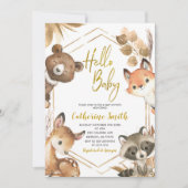 ハローベビーウッドランドベビーシャワー招待状 招待状 (正面)