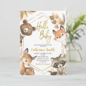 ハローベビーウッドランドベビーシャワー招待状 招待状 (スタンド正面)