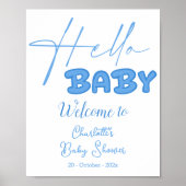 ハローベビーエレガントベビーシャワーへようこそ ポスター (正面)