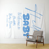 ハローベビーエレガントベビーシャワー背景 タペストリー (インサイチュ(横))