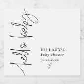 ハローベビーエレガント書道ベビーシャワー スパークリングワインラベル (シングルラベル)