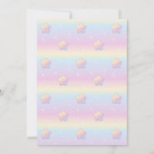 ハローベビーカスタムレインボー写真誕生のお知らせ 招待状 (裏面)