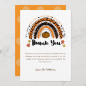 ハローベビーガールカボチャ赤ちゃんシャワー サンキューカード (正面/裏面)