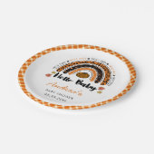 ハローベビーガールカボチャ赤ちゃんシャワー ペーパープレート (アングル)