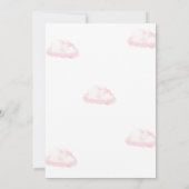 ハローベビーガールピンクホットエアバルーンベビーシャワー 招待状 (裏面)