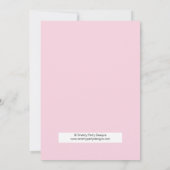 ハローベビーガールモダンフローラベビーシャワー招待状 招待状 (裏面)