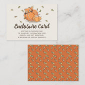 ハローベビーキツネ秋の赤ちゃんシャワー表示シャワー エンクロージャーカード (正面/裏面)