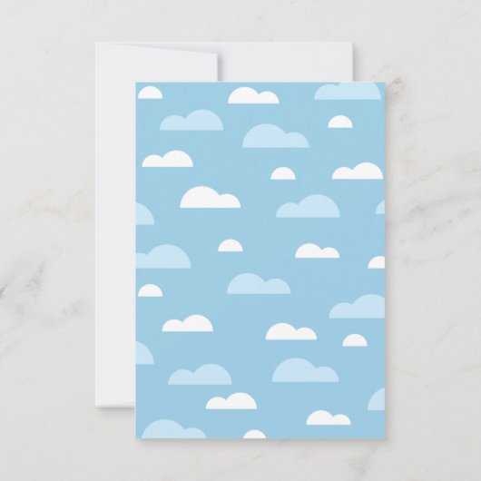 ハローベビーサンクラウドレインボー写真ありがとう サンキューカード (裏面)