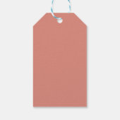 ハローベビーシャワーコーラルピンクミニマルニュートラルボホ ギフトタグ (裏面)