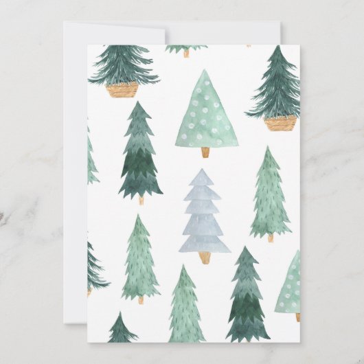 ハローベビースノーベアー水彩赤ちゃんシャワー 招待状 (裏面)