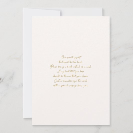 ハローベビーセージ緑ベビーシャワー 招待状 (裏面)