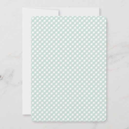 ハローベビーチームグリーンジェンダーレスカクティベイビーシャワー 招待状 (裏面)