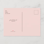 ハローベビーツーフォトガールベビーピンク誕生 案内ポストカード (裏面)