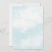 ハローベビーテディベアブルーシャワー 招待状 (裏面)