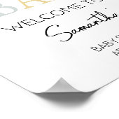 ハローベビーニュートラルミニマリストウェルカム ポスター (角)