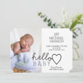 ハローベビーハートボーイズ誕生 案内状 (スタンド正面)