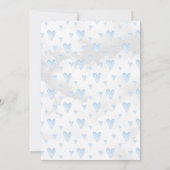 ハローベビーバレンタインのブルーボーイ赤ちゃんシャワー 招待状 (裏面)