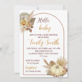 ハローベビーパンプキンベビーシャワー招待状 招待状 (正面)