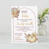 ハローベビーパンプキンベビーシャワー招待状 招待状 (スタンド正面)