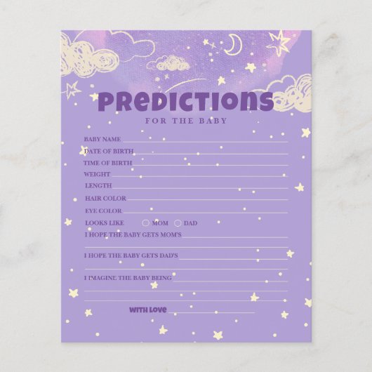 ハローベビーパープルドリーム予測ベイビーシャワー (正面)