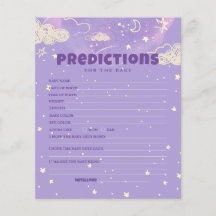 ハローベビーパープルドリーム予測ベイビーシャワー