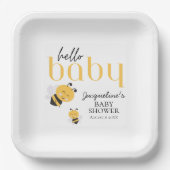 ハローベビービー:かわいい赤ちゃんシャワー ペーパープレート (正面)