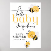 ハローベビービー：かわいい赤ちゃんシャワー ポスター (正面)