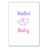 ハローベビーピンクパープルハート名water color boho テーブルナンバー (裏面)