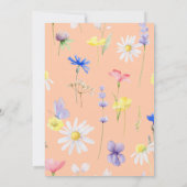 ハローベビーピーチフローラベビーシャワー招待状 招待状 (裏面)