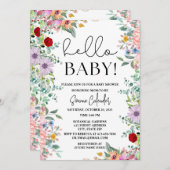 ハローベビーフローラベビーシャワー招待状 招待状 (正面/裏面)