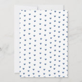 ハローベビーブルーワイルドフラワーボタニカルベビーブシャワー 招待状 (裏面)