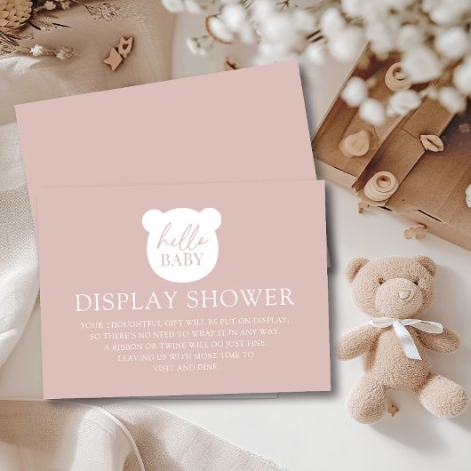 ハローベビーベアディスプレイシャワー エンクロージャーカード