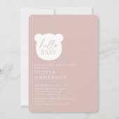 ハローベビーベアーベイビーシャワー 招待状 (正面)