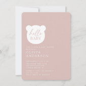 ハローベビーベアーベイビーシャワー 招待状 (正面)