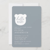 ハローベビーベアーベイビーシャワー 招待状 (正面)