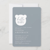 ハローベビーベアーベイビーシャワー 招待状 (正面)