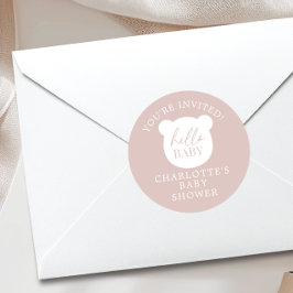 ハローベビーベア招待されました ラウンドシール