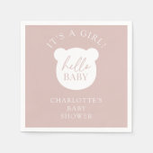 ハローベビーベア男の子 スタンダードカクテルナプキン (正面)