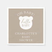 ハローベビーベア男の子 スタンダードカクテルナプキン (正面)