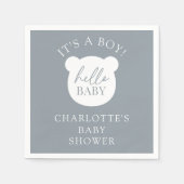 ハローベビーベア男の子 スタンダードカクテルナプキン (正面)