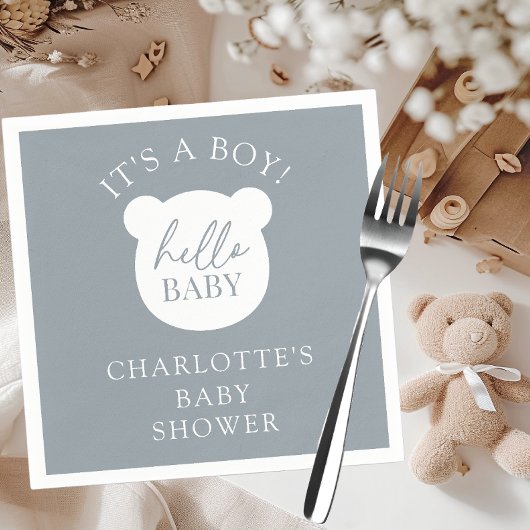 ハローベビーベア男の子 スタンダードカクテルナプキン