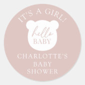 ハローベビーベア男の子 ラウンドシール (正面)