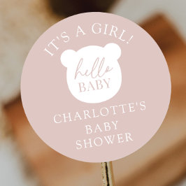 ハローベビーベア男の子 ラウンドシール