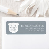 ハローベビーベア赤ちゃんシャワーアドレス ラベル (インサイチュ)