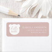 ハローベビーベア赤ちゃんシャワーアドレス ラベル (インサイチュ)