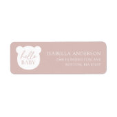 ハローベビーベア赤ちゃんシャワーアドレス ラベル (正面)